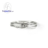 แหวนทองคำขาว แหวนเพชร แหวนคู่ แหวนแต่งงาน แหวนหมั้น- R1246DWG